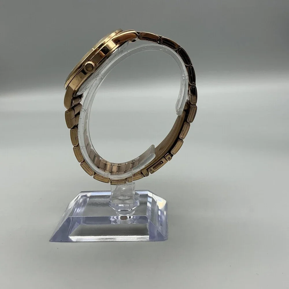 Dakota Womens Watch 36mm Silver Gold Two Tone Bracelet New Battery 6.75